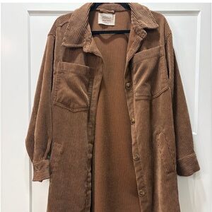 Ashley By 26 International Tan Corduroy Utility Jacket